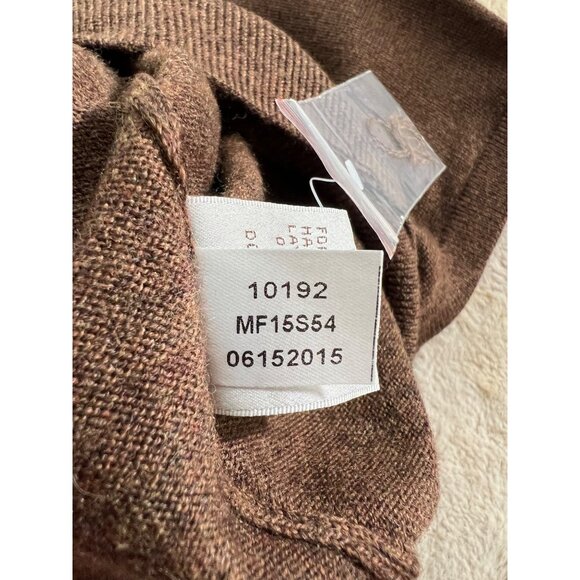 Peter Millar Mens Brown 100% Merino Wool Sleeveless 1/4 Zip Sweater Vest Size L - Picture 8 of 10